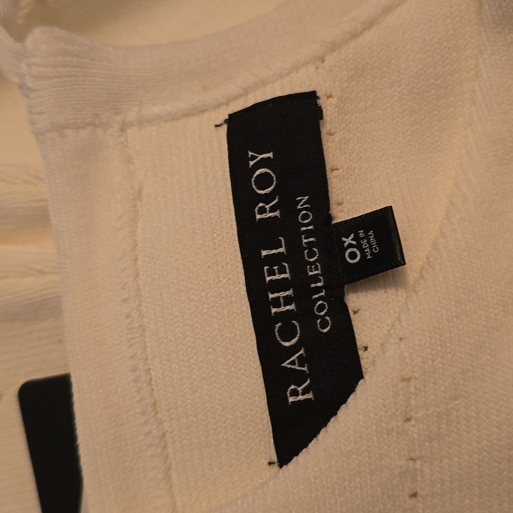 Rachel Roy Women White Viscose Blend Crewneck Knit Pullover Vest Sweater - Picture 6 of 6